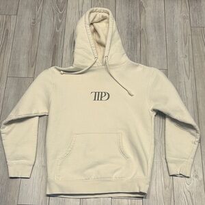Taylor Swift Cream Hoodie Small “Tortured Poets Department The Manuscript”